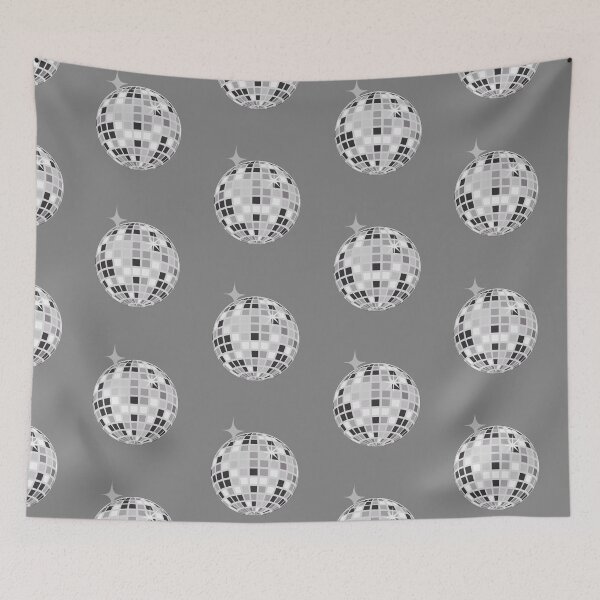 Item preview, Glamorous Modern Grey Silver Disco Ball designed and sold by pink-cowboy.