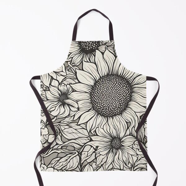 Item preview, Ink Sunflower (Large Print Pattern) designed and sold by Rebekah Ann Kauffman.