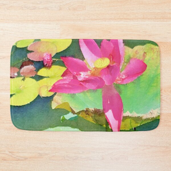 Item preview, Digital watercolor from a photo of a pink lotus designed and sold by ricoflinn.