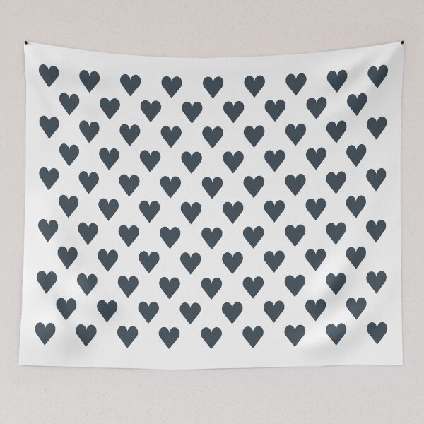 Item preview, SMALL CHARCOAL GREY and WHITE LOVE HEARTS designed and sold by RachelMacht.