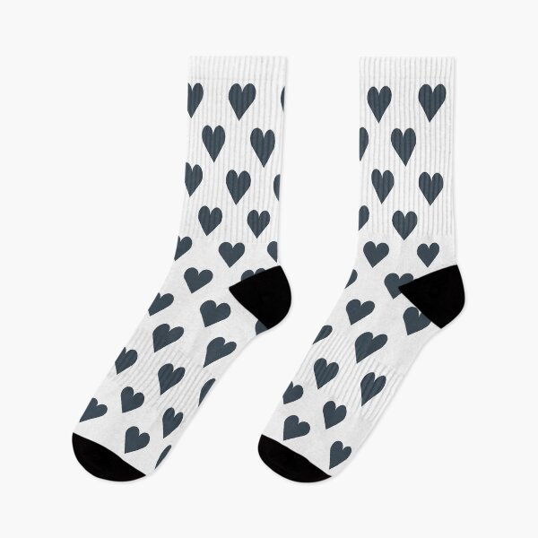 Item preview, SMALL CHARCOAL GREY and WHITE LOVE HEARTS designed and sold by RachelMacht.