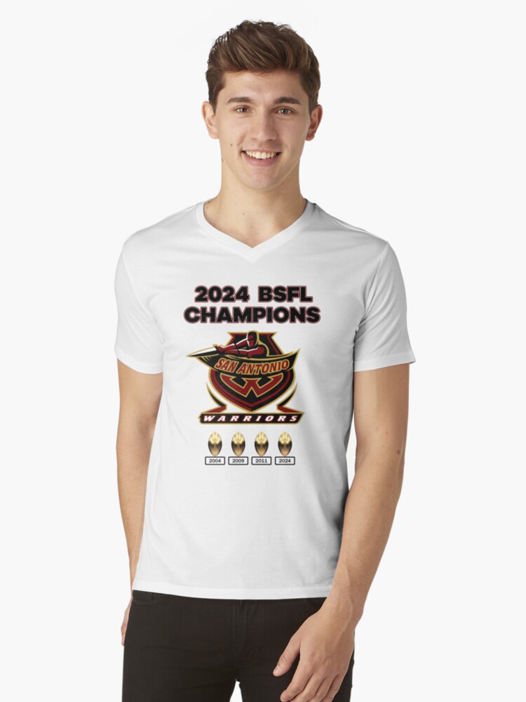 Thumbnail 1 of 3, V-Neck T-Shirt, 2024 BSFL Champions designed and sold by SAWarriors.