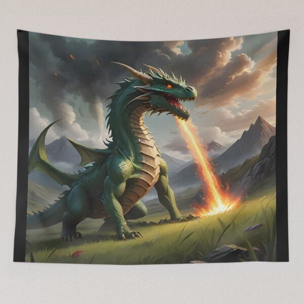 Item preview, Fire Breathing Green Dragon designed and sold by BougieSouthern.