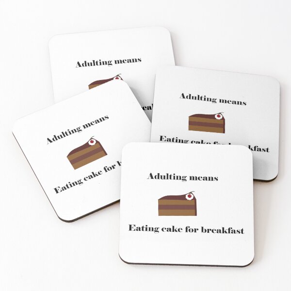Item preview, Adulting means eating cake for breakfast designed and sold by TheCutesyDoodle.