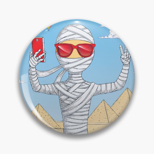Item preview, funny design of a mummy take selfie in front of the pyramids. designed and sold by HEMRO.