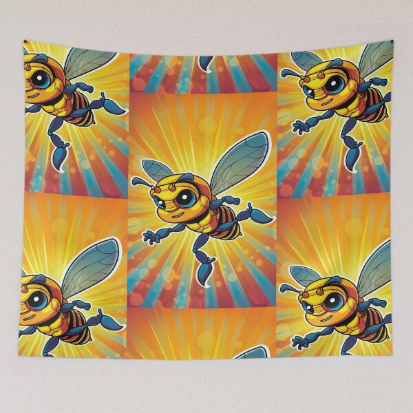 Item preview, Anthropomorphic Superhero Bee in Vibrant Colors designed and sold by Piotrek0001.