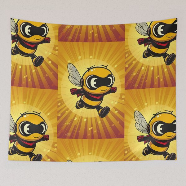 Item preview, Anthropomorphic Superhero Bee in Vibrant Colors designed and sold by Piotrek0001.