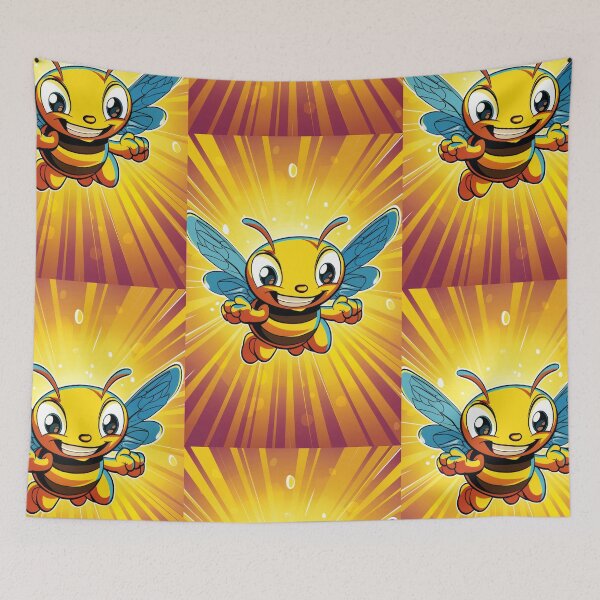 Item preview, Anthropomorphic Superhero Bee in Vibrant Colors designed and sold by Piotrek0001.