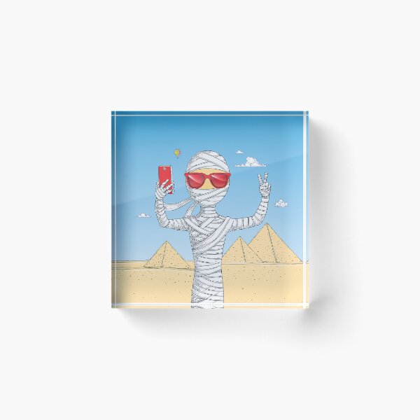 Item preview, funny design of a mummy take selfie in front of the pyramids. designed and sold by HEMRO.