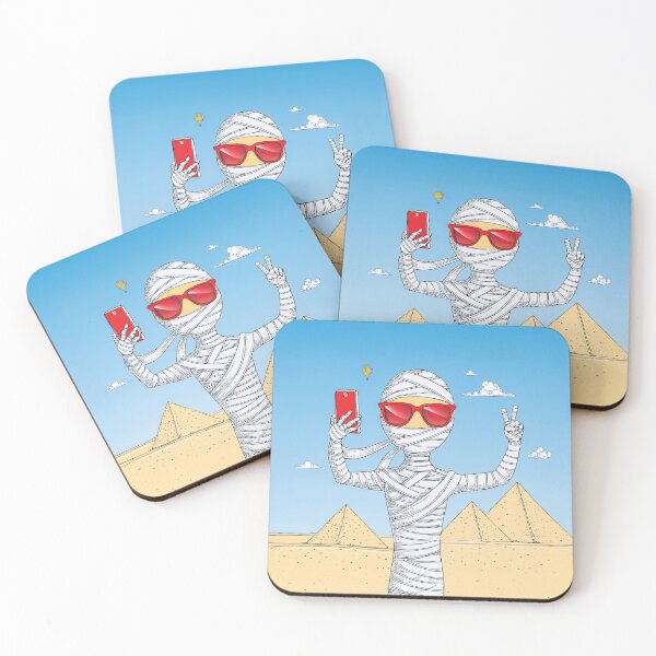 Item preview, funny design of a mummy take selfie in front of the pyramids. designed and sold by HEMRO.