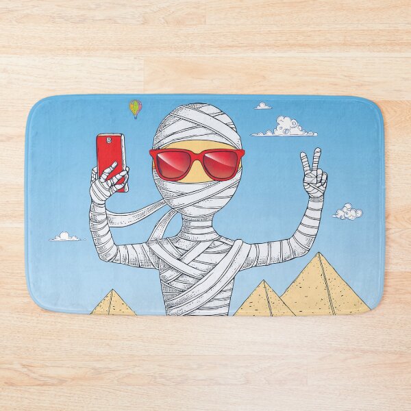 Item preview, funny design of a mummy take selfie in front of the pyramids. designed and sold by HEMRO.