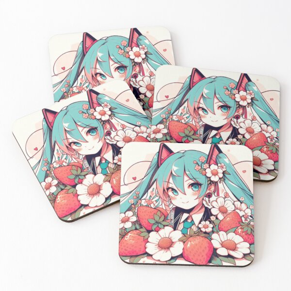 Item preview, Hatsune Miku: Strawberry Flowers Kitty designed and sold by EmberlyDawn.
