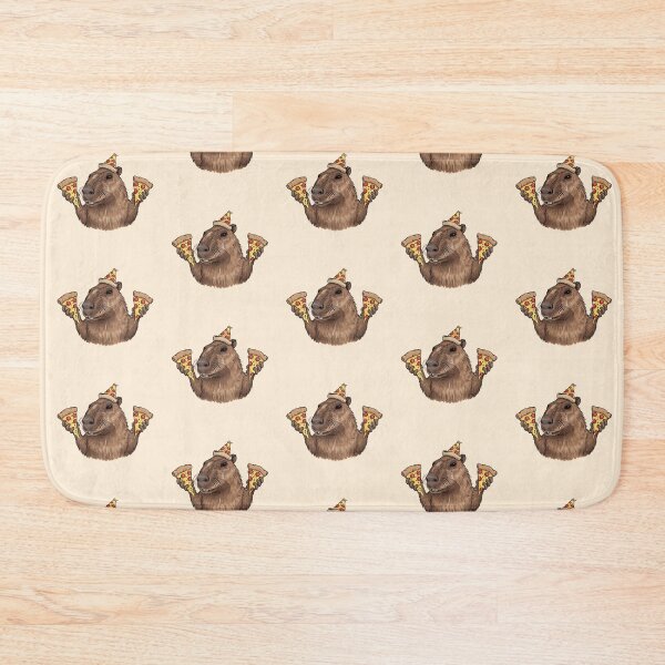 Item preview, Capybara With Pizza In Pizza Hat designed and sold by canvadreamer444.