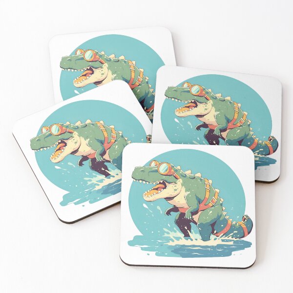Item preview, Vibrant Crocodile Swimming in the Sea Vector Illustration Art designed and sold by mrmonsif.