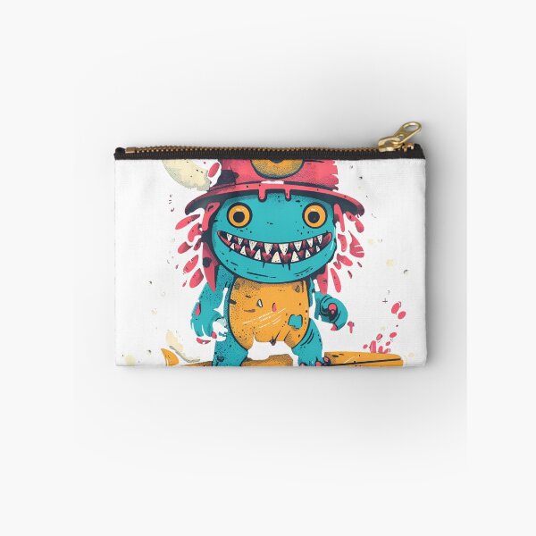 Item preview, Funny Monster Surfing Vector Art on Black Background Quirky & Eye Catching! designed and sold by mrmonsif.