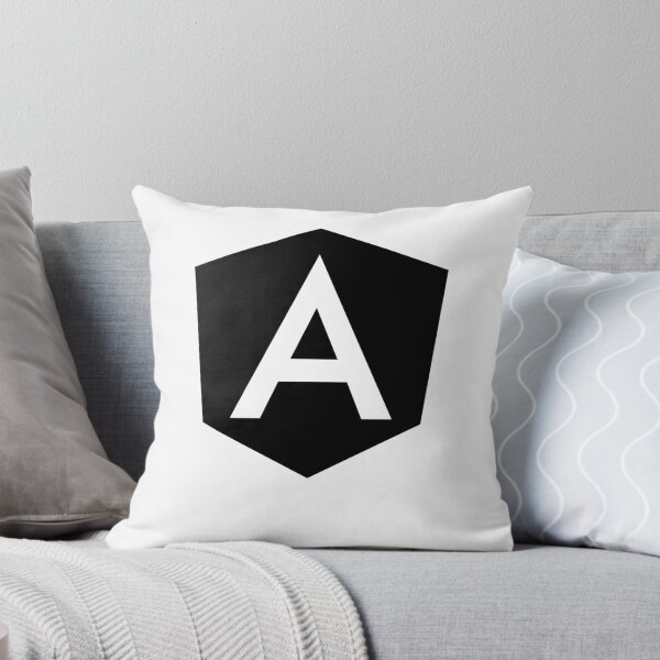 Item preview, Angular Angular.js Black Logo T-Shirt designed and sold by Rainwater Merch.