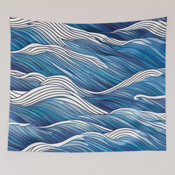 Item preview, Design An Abstract Representation Of Ocean Waves designed and sold by WATERDUST.