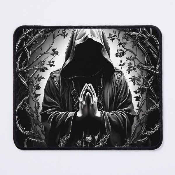 Item preview, Hooded Figure in Black & White designed and sold by FocusedArt.