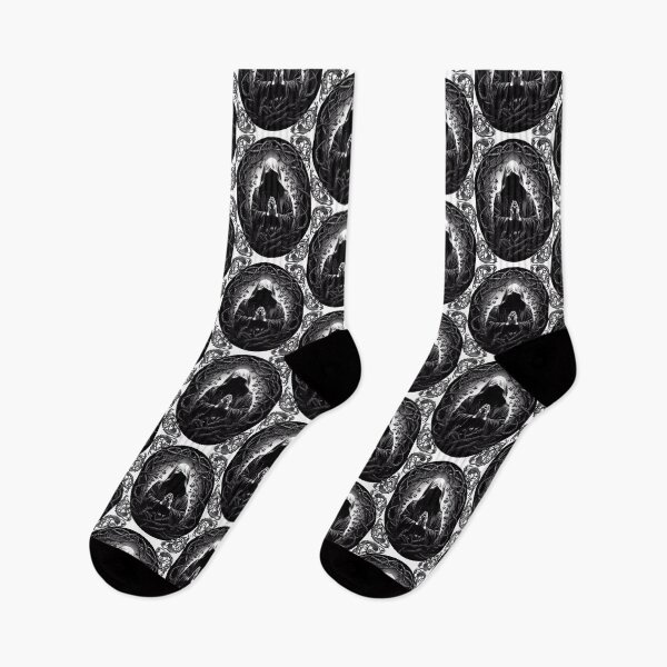 Item preview, Hooded Figure in Black & White designed and sold by FocusedArt.