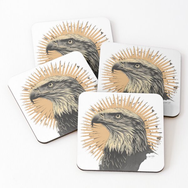 Item preview, Impresionante Cabeza de Aguila con Resplandor Solar Ilustracion en Vector designed and sold by mrmonsif.