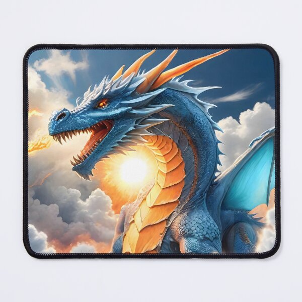 Item preview, Ice Blue Dragon in the Clouds designed and sold by BougieSouthern.