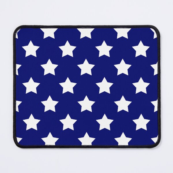 Item preview, White Stars Navy-Blue Background Pattern Design designed and sold by PatternTitan.