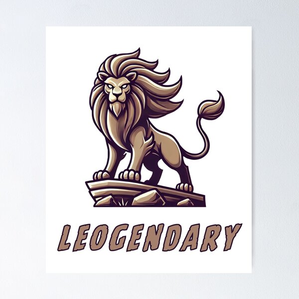 Item preview, Leogendary - leo wordplay, lion pun designed and sold by Funny-Banana.
