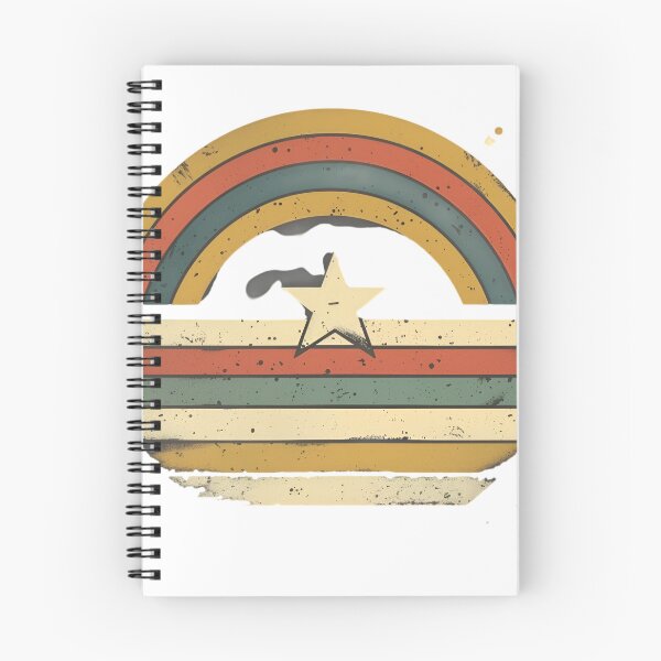 Item preview, Estrella y arcoiris en estilo grunge: Ilustracion vectorial vibrante designed and sold by mrmonsif.