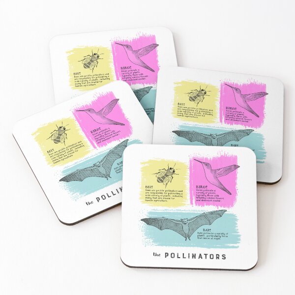 Item preview, Bee, Hummingbird & Bat Colorful Nature Design designed and sold by opalskystudio.