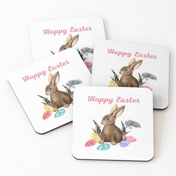Item preview, Happy Easter Bunny and Colored Eggs designed and sold by Goldmedaldesign.