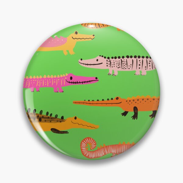 Item preview, Alligators and crocodiles, all of them, green background designed and sold by Artlizzard.