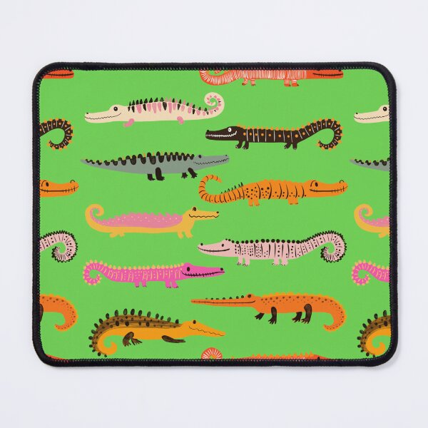 Item preview, Alligators and crocodiles, all of them, green background designed and sold by Artlizzard.