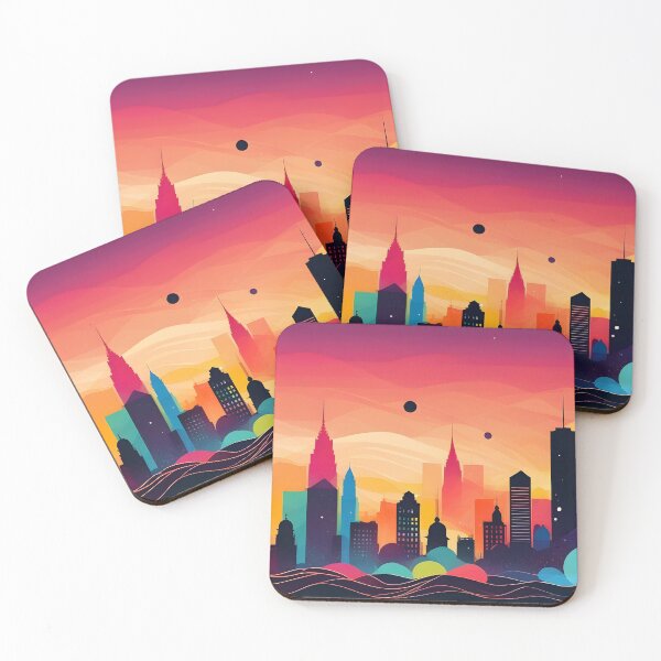 Item preview, Neon Cityscape: A Burst of Urban Color designed and sold by ZipperDragon88.