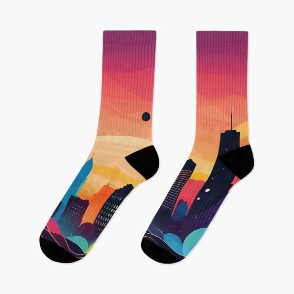 Item preview, Neon Cityscape: A Burst of Urban Color designed and sold by ZipperDragon88.