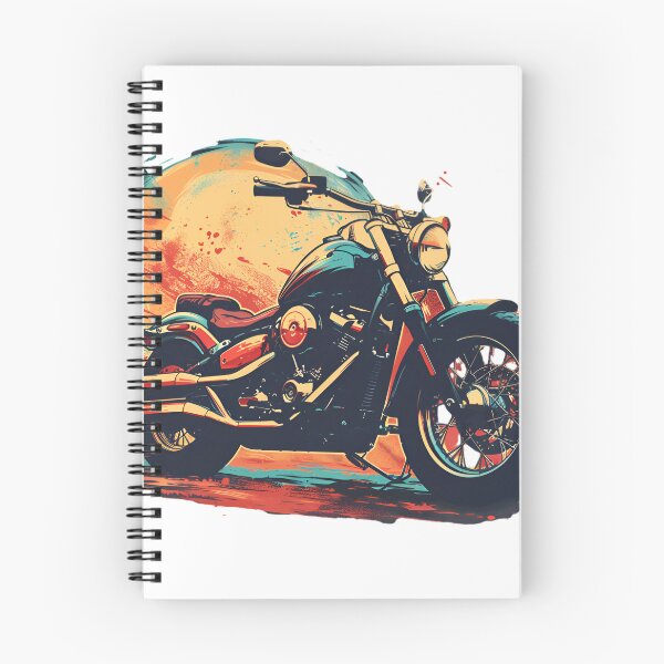 Item preview, Vintage Chopper Motorcycle and Full Moon Vector Art | Retro Bike Illustration designed and sold by mrmonsif.