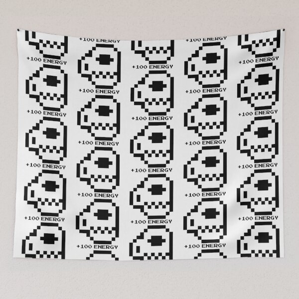 Item preview, +100 Energy Pixel Coffee Cup (black) designed and sold by garlicfriendsco.