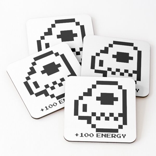 Item preview, +100 Energy Pixel Coffee Cup (black) designed and sold by garlicfriendsco.