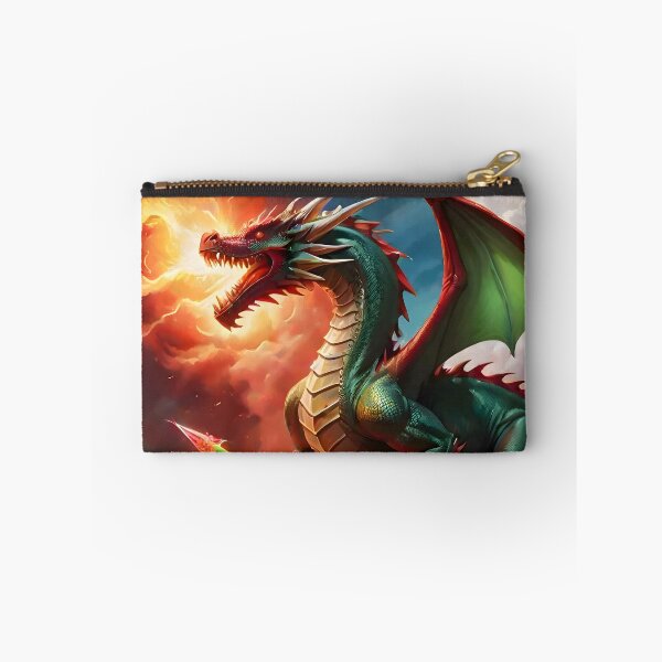 Item preview, Red and Green Fire Breathing Dragon in the Sky designed and sold by BougieSouthern.