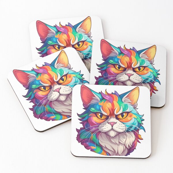 Item preview, Grumpy Colorful Cat designed and sold by Kspirit Designs.