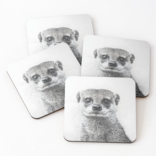 Item preview, Black and white weasel pencil drawing designed and sold by Pencil-Art.