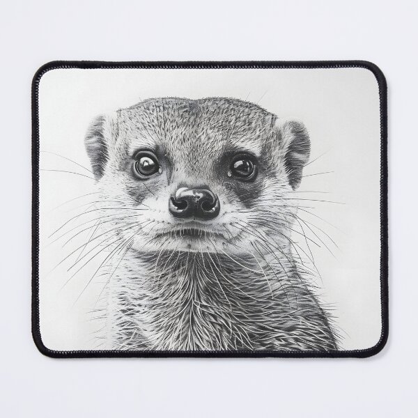 Item preview, Black and white weasel pencil drawing designed and sold by Pencil-Art.