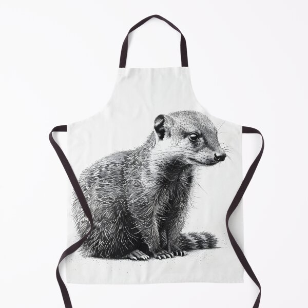 Item preview, Black and white weasel pencil drawing designed and sold by Pencil-Art.