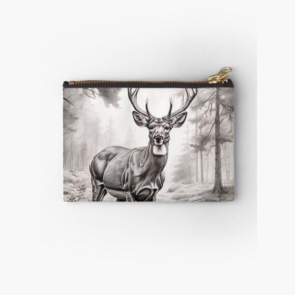 Item preview, Black and white deer pencil drawing designed and sold by Pencil-Art.