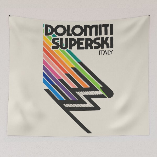 Artikelvorschau, Dolomiti Superski Italien Vintage-Stil Aufkleber entworfen und verkauft von Decal Mania.