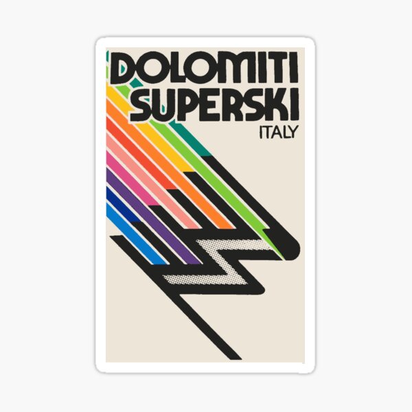 Item preview, Dolomiti Superski Italy Vintage Style Decal designed and sold by zsonn.