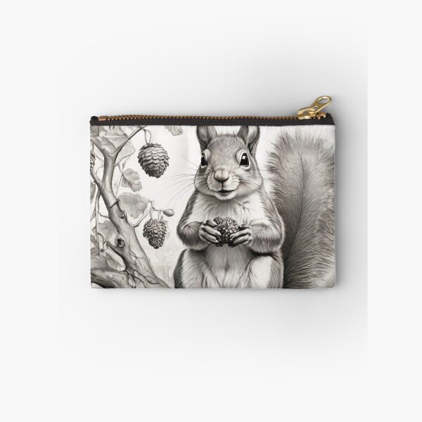 Item preview, Black and white Squirrel pencil drawing designed and sold by Pencil-Art.