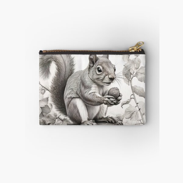 Item preview, Black and white Squirrel pencil drawing designed and sold by Pencil-Art.
