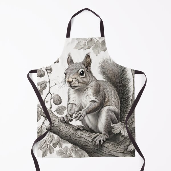 Item preview, Black and white Squirrel pencil drawing designed and sold by Pencil-Art.