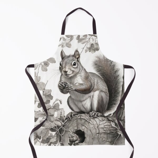 Item preview, Black and white Squirrel pencil drawing designed and sold by Pencil-Art.