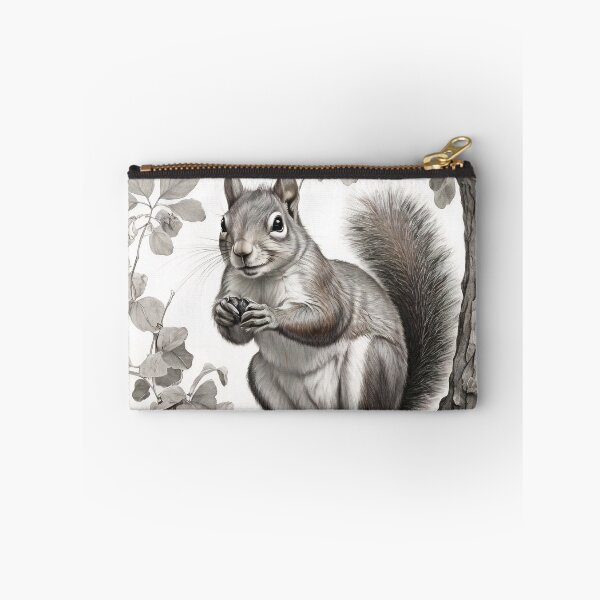 Item preview, Black and white Squirrel pencil drawing designed and sold by Pencil-Art.